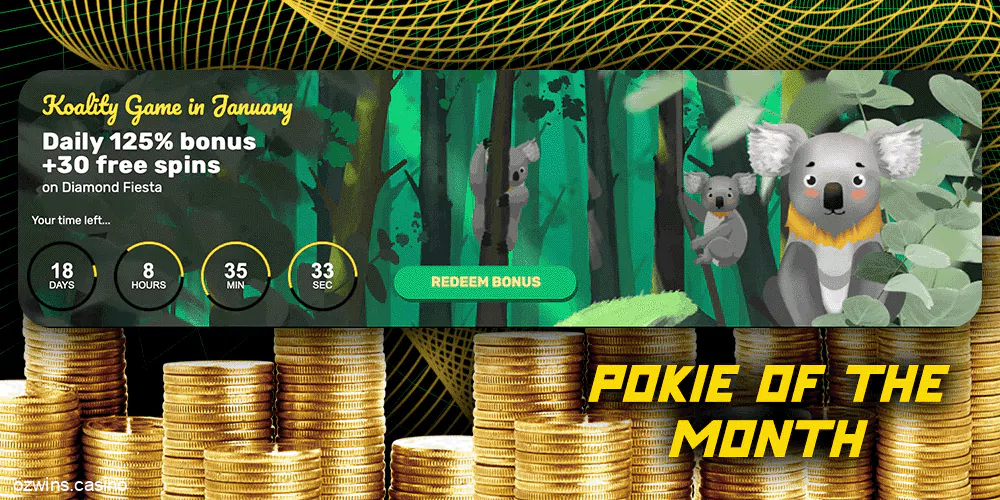 Pokie of the month bonus at Ozwin Casino